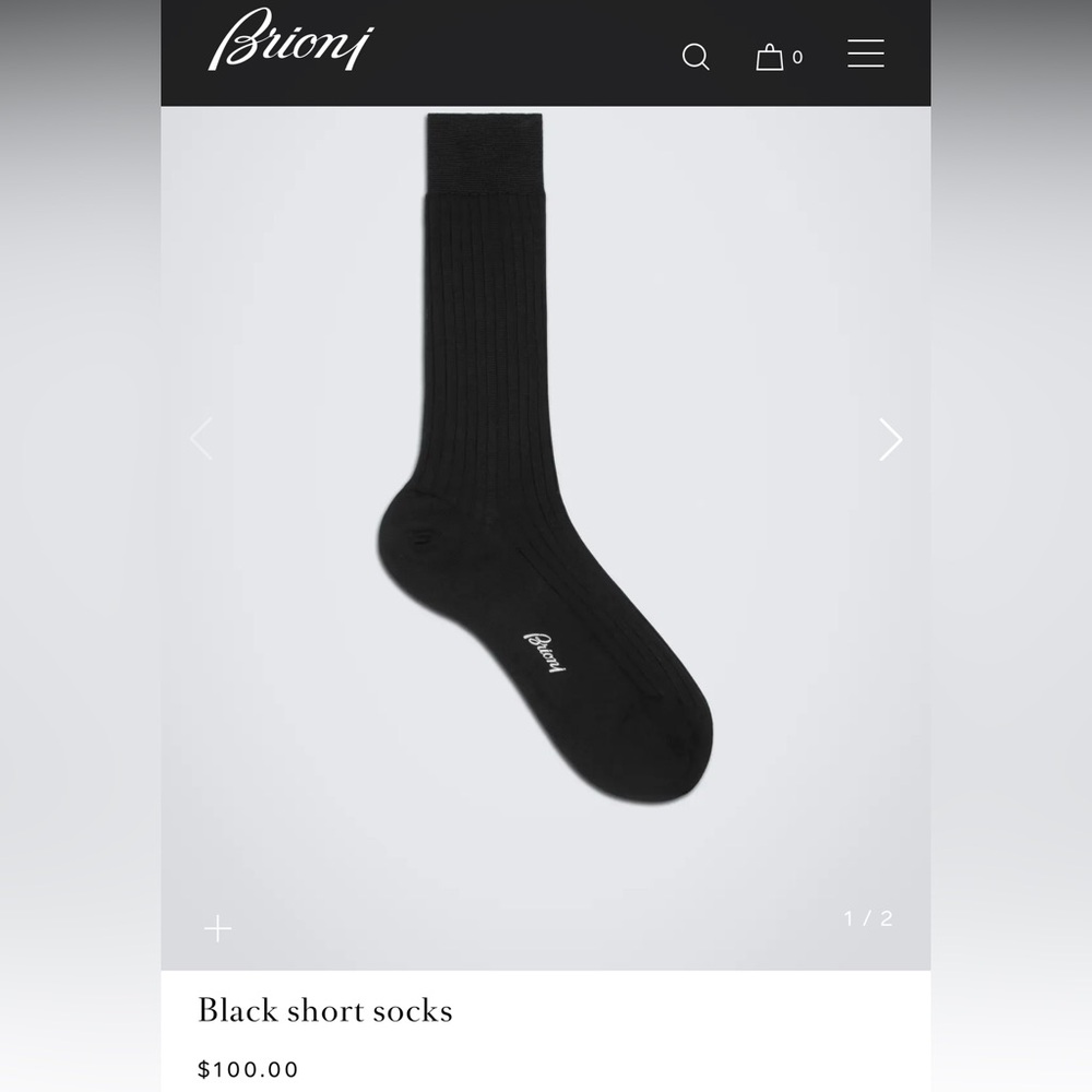 Brioni Black Dress Socks 3pair/$100
